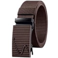 thumbnail image 2 of Ceisia Auto Buckle Woven Canvas Belt Adjustable Outdoor Casual Waist Strap In Multiple Colors Brown L Gift, 2 of 8