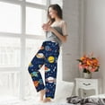 thumbnail image 5 of Pofeuu Planets and Stars Print Women's Fashion Pajama Pants with Pockets Comfy Drawstring Sleep Lounge Bottoms-XX-Large, 5 of 6