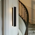 thumbnail image 4 of 1 pack 31.5 inch Black waterproof outdoor wall lamp, LED outdoor lighting fixture, durable metal material, suitable for outdoor garden and courtyard lighting, porch entrance lighting wall lamp, 4 of 7
