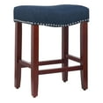 thumbnail image 2 of Westin Outdoor Grandville 24" Upholstered Bar Stool with Nail Head Trim (Set of 2), Cherry/Navy Blue, 2 of 5