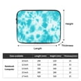 thumbnail image 3 of Teal Tie Dye Blue Portable Laptop Sleeve Compatible with MacBook Air Notebook Computer Case for Men Women College School Students, 3 of 7
