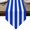 Blue, variant on Blue Striped Table Runner Linen Burlap Table Runner 108 Inches Long Contemporary Abstract Horizontal Lines Dresser Scarves for Kitchen Island Coffee Dining Room Party Wedding Holiday Decor 13"x108"