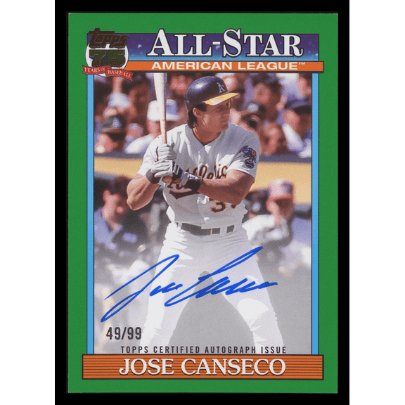 Jose Canseco 2026 Topps Series 2 Oakland Athletics All Stars Auto 49/99 #91AS-JCA Oakland Athletics MLB Autographed Baseball Trading Card
