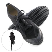 Flat Waxed Cotton Shoelaces Dress Shoes Sneakers Shoelace Casual Shoelaces Shoe Tie Black 100cm