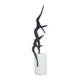 thumbnail image 5 of 7" x 20" Black Polystone Bird Sculpture, by DecMode, 5 of 7