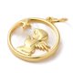 thumbnail image 2 of Natural Shell Pendants Rack Plating Brass Prayer Angel Charms with Jump Ring Lead Free & Cadmium Free Real 18K Gold Plated 17.5x15.5x2.5mm Hole: 4.5mm, 2 of 3