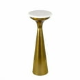 thumbnail image 5 of JONATHAN Y END1009A Oliver 22.25" Mid-Century Glam Retro Metal Drink Table with Marble Top, Gold/White for Living Room, Bedroom, Office, Bathroom, 5 of 6