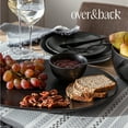 thumbnail image 5 of over&back Coupe Stoneware Serving Platter - Elegant 1-Piece Oval Serving Platter to Complete Your Kitchen Set - 16.4" x 11.5" - Semi-Matte Black, 5 of 11
