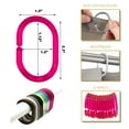 thumbnail image 3 of Clear Pink Plastic Shower Curtain Rings - Set of 12, 3 of 5