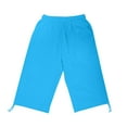 thumbnail image 5 of Flowy Shorts for Women, Women's Solid Color Shorts Casual Women's Shorts Capris, 5 of 7