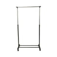 thumbnail image 3 of Simplify Single Tier Adjustable Height Rolling Garment Rack, Metal, Black and Silver, 3 of 6