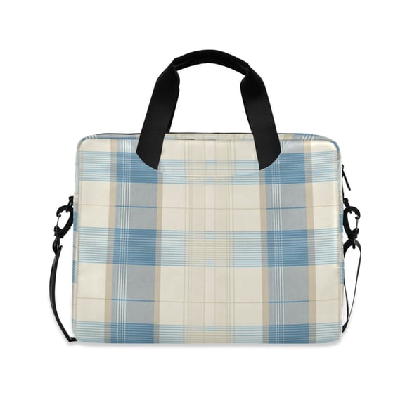 16inch Laptop Briefcase, Business Laptop Bag with Detachable Strap & Padded Compartment, Water-Resistant Polyester,Seamless Pattern
