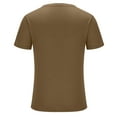 thumbnail image 2 of Elvqul Tee Shirts for Men Stylish Solid Color T-Shirts Brown Pullover Crew Neck Workout Daily Short Sleeve Mens Shirts Sports, 2 of 8