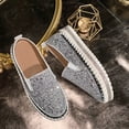 thumbnail image 3 of Generic Wide Fit Sparkle Sneakers for Women, Breathable Slip-On Lightweight Walking Shoes with Sequined Design for Summer Casual, 3 of 7