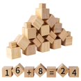 thumbnail image 3 of 100Pcs Wood Square Square Blank Wood Blocks for Puzzle Making, Crafts, and DIY Projects, 3 of 6