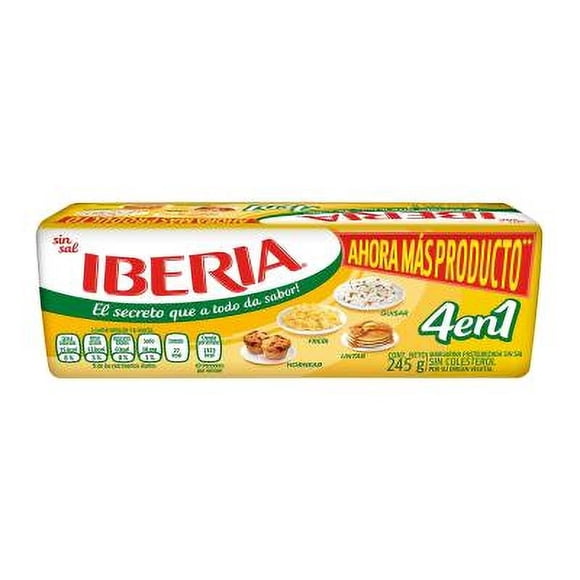 Margarina Iberia sin sal 245 g