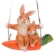 thumbnail image 1 of Adorno De Modelo Animal, Estatuas De Animales De Resina Columpio De Zanahoria De Conejo Marrón Delicado Moderno Para Sala De Estar ANGGREK No, 1 of 8