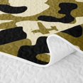 thumbnail image 5 of Manfei Abstract Camouflage Twin Quilt Set, Old Fashion Camo Twin Coverlet Set, Olive Green, 2 Pieces, 1 Bedspread and 1 Pillowcase, 5 of 7