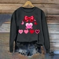 thumbnail image 5 of YueHuiYing Women's Round Neck Valentine's Day Heart-Shaped Printed Long Sleeved Top Lover Day Sweatshirt, 5 of 5