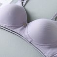 thumbnail image 6 of Herrnalise Women's Lace Edge Vertical Stripe Back Bra Padded Bra Wireless Lingerie For women, 6 of 8