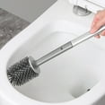 thumbnail image 6 of Toilet Brushes and Holders Toilet Brush with Hard Bristles Bathroom Cleaning Bowl Brush Kit Modern and Compact Toilet Cleaner Brush Long Handle Bristles for Bathroom, 6 of 8