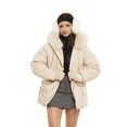 thumbnail image 4 of PUFFIT Parkas for Women, Mid-Length Womens Winter Puffer Jacket with Fur Hood, Waist Cinch, Warm, Water & Stain Resistant Ladies Coats, 4 of 6
