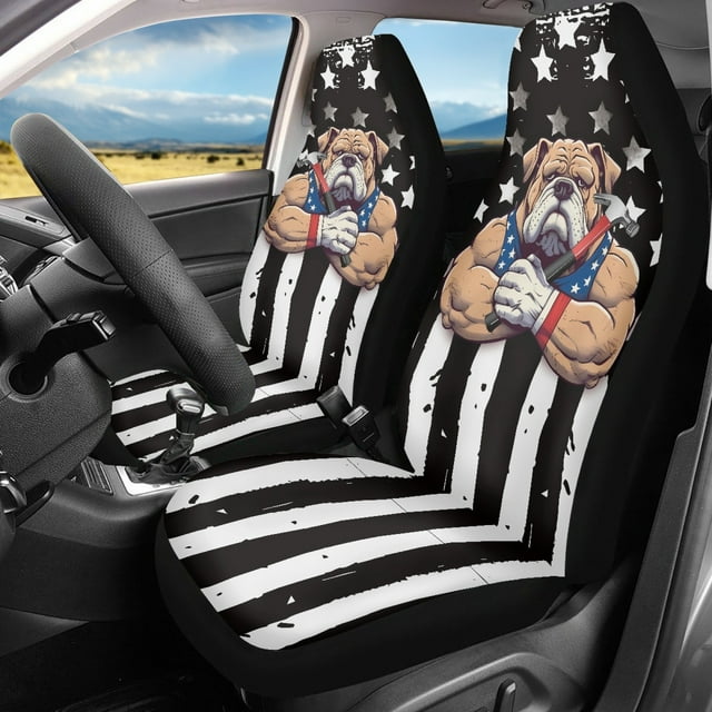 Car Seat Cover Thin Breathable Elastic Fabric, High Back Bucket Seat Cover Set of 2, Stretch Fit Seat Protector Against Stains for Daily Driving Road Trips All Seasons