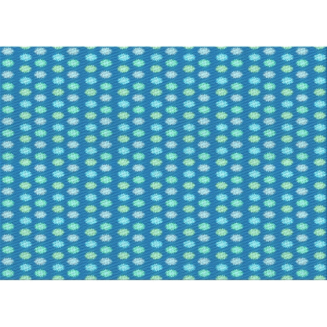 Ahgly Tapis Rectangulaire Lavable en Machine Intérieur Transitionnel Bleu, 8 Pieds x 10 Pieds