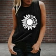 thumbnail image 2 of Ichuanyi Womens Tops, Summer Women's Fashion Casual Loose Sunflower Series Printed Sleeveless Tank Top, 2 of 4