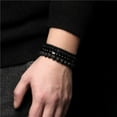 thumbnail image 5 of Fashion Natural Stone Beads Men Bracelet Multilayer Black Lava Onyx Beads Charm Punk Bracelet Bangles Women Jewelry Couples Gift, 5 of 6