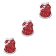 thumbnail image 2 of sweethay Ropa para perros Espesar Brillante en color Vestidos para cachorros Traje Tang Tamaño múltiple para Pomerania Maltés Bichon XXL XXL, abanico flor rojo 3Conjunto, 2 of 6
