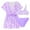 Purple Floral, variant on GYRATEDREAM Girls Swimsuit 3 Piece Tropical Print Quick Dry Bathing Suit with Swimwear Cover Up for Girls 7-12T