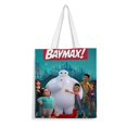 thumbnail image 1 of Baymax de Big Hero Bolso de tela con estampado de lienzo para mujer, bolsa de compras reutilizable y estética, con cremallera interior, regalo para mujer,40*45cm., 1 of 6