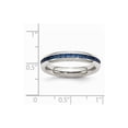 thumbnail image 2 of Stainless Steel 4mm September Blue Cubic Zirconia Ring - Size 9, 2 of 2