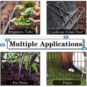 100 PC 6'' 11 Gauge Garden Landscape Staples Galvanized SOD Plant Lawn Stakes US