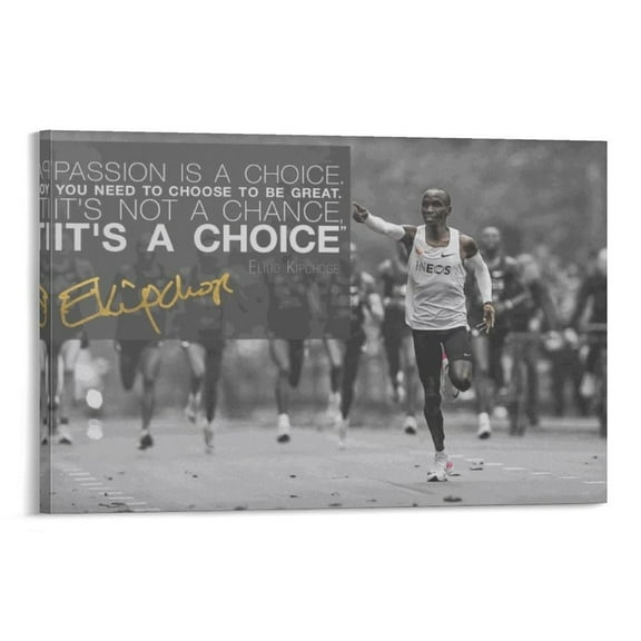 Eliud Kipchoge Canvas Poster Art Poster Canvas Painting Decor Wall Print Photo Gifts Home Modern Decorative Posters 16x24inch(40x60cm)