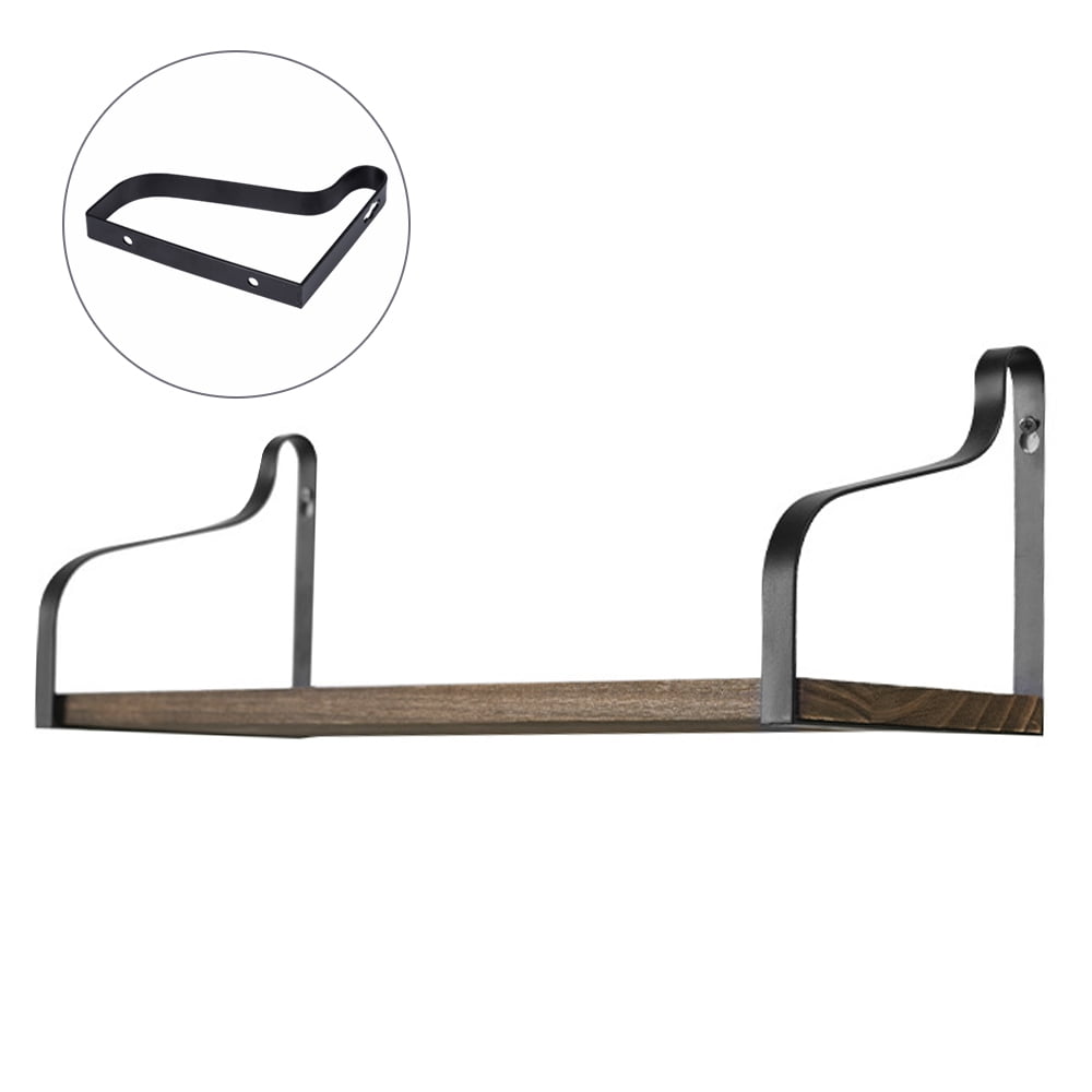 Kepooman 3PCS Floating Shelving, Wall Mounted Rustic Wood Shelves Metal Brackets Storage Set for Bathroom Bedroom Living Room Kitchen, Walnut Kepooman 3PCS Floating Shelving, Wall Mounted Rustic Wood Shelves Metal Brackets Storage Set for Bathroom Bedroom Living Room Kitchen, Walnut