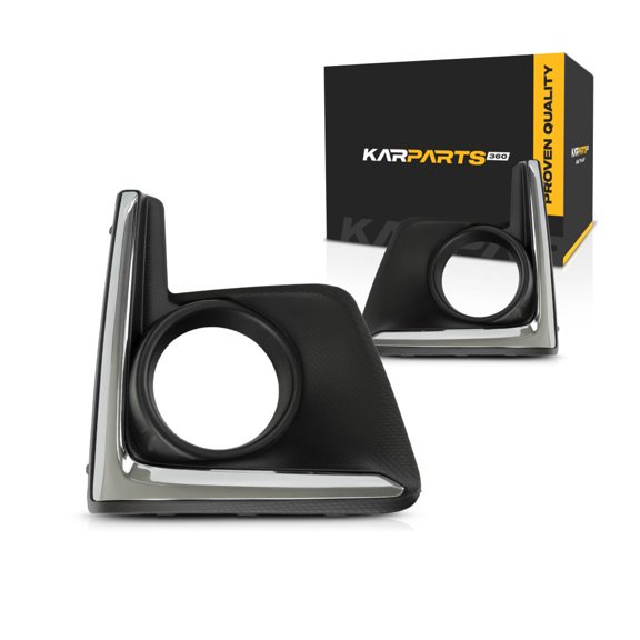 KarParts360 For Subaru Crosstrek 2016 2017 Fog Light Cover Driver & Passenger Side Pair Front | Inner | Plastic | Textured Black | w/ Fog Light Hole | SU1038112, SU1039112 | 57731FJ430, 57731FJ420