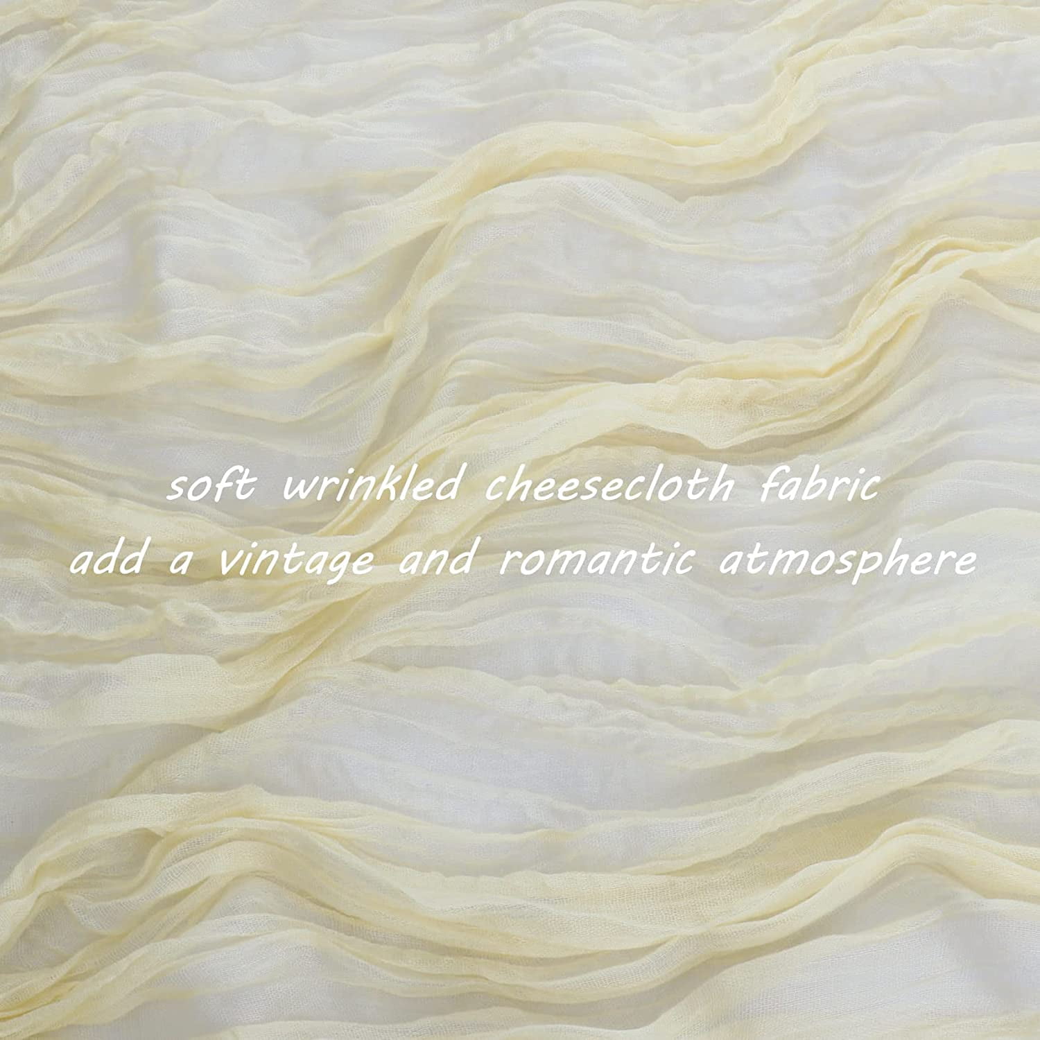 Wehilion 12PCS Cheesecloth Table Runner Boho Gauze Table Runner Cheese Cloth Long Table Runner Rustic Table Runner for Wedding Bridal Shower Birthday Party Table Decor