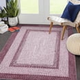 thumbnail image 2 of Entryway Rug 3x5 Washable Rug Modern Braided Printed Floor Carpet Non Slip Low Pile Floor Cover Indoor Soft Mat Rustic Farmhouse Foldable Carpet for Dining Room Bathroom Kitchen Pink, 2 of 7