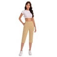 thumbnail image 5 of Women Oversized Dressy Capris Drying Tight Elastic Comfortable Fitness Yoga Pants, 5 of 9