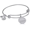 thumbnail image 4 of Halos & Glories, Cross Shiny Silver Bangle Bracelet, 4 of 4