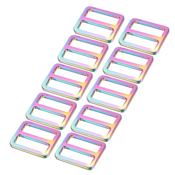 Uxcell Tri-Glide Slide Buckle Metal Webbing Strap Fastener for Backpack and Clothing Straps Replacement 25mm