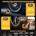 thumbnail image 3 of Tire Inflator Air Compressor YAWV 20V Max for Dewalt Battery, 3 of 6