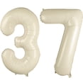 thumbnail image 1 of Globo LVMOQIQIU, 40 pulgadas, blanco, número 37, blanco crema, 2 unidades, 1 of 6