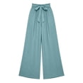 thumbnail image 5 of LEKWK Wide Leg Pants Woman High Waisted Drawstring Casual Pants with Pockets Loose Fit Comfy Palazzo Pants Spring Summer Fashion Outfits, 5 of 5