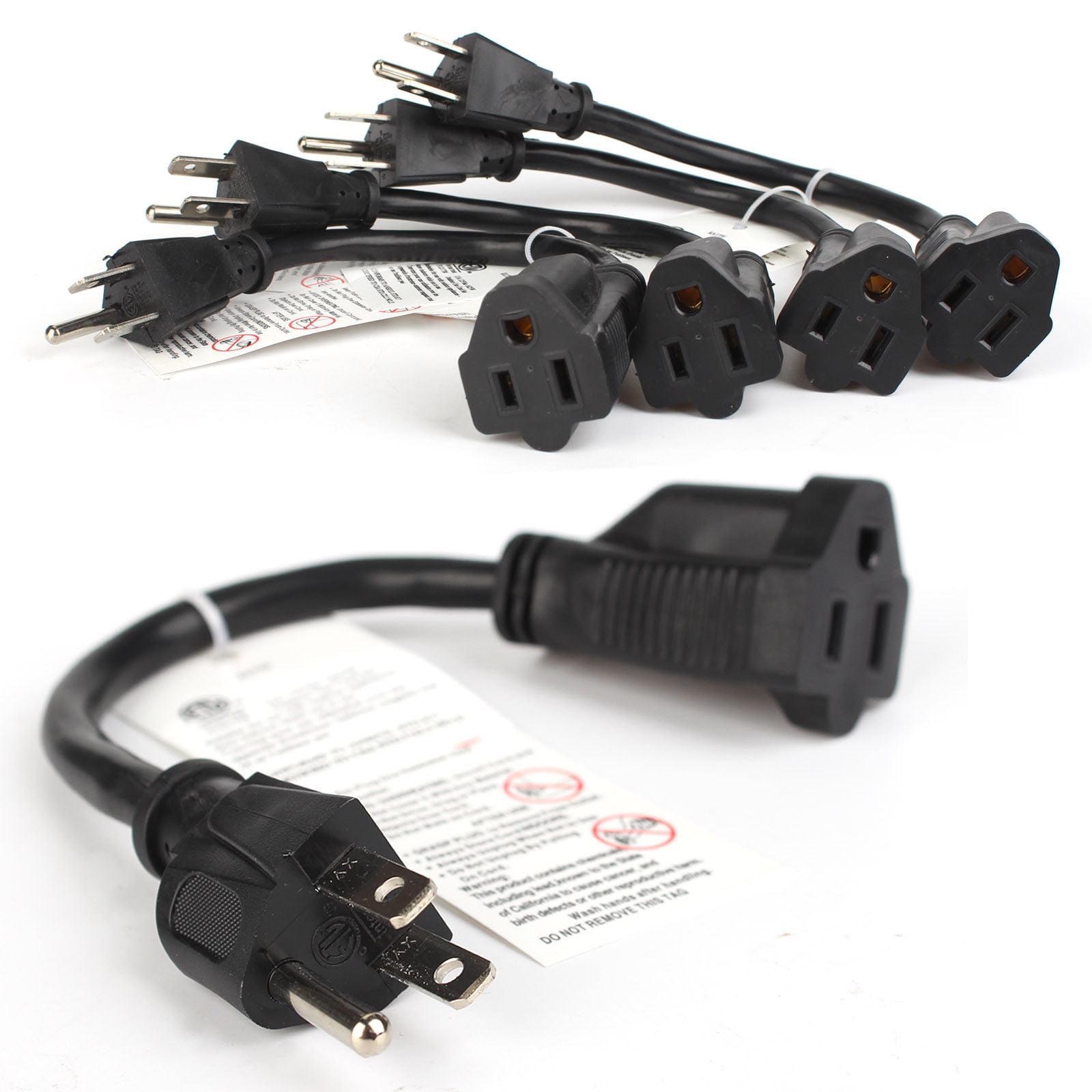 Printers For PC Computer Laptop AC Power Cable 3 Prong US Cord 0.5FT 10-Pack