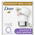 thumbnail image 2 of Dove 0% Aluminum Women's Deodorant Refill, Coconut and Pink Jasmine, 1.13 oz, 2 of 15