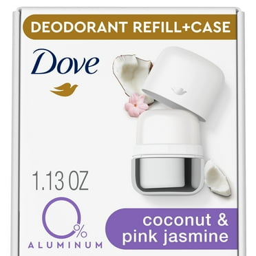 Dove 0% Aluminum Women's Deodorant Refill, Coconut and Pink Jasmine, 1.13 oz