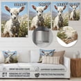 thumbnail image 4 of Designart "Baby white goat Peaks In White and Green"Goat Animal Metal Wall Art White Modern Office Room Wall Art, 4 of 6